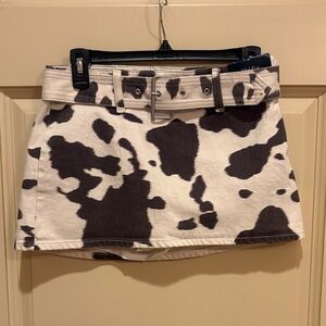 Abercrombie Cow Print Mini Skirt